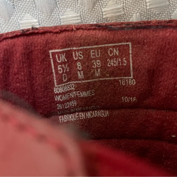 CLARKS Hayla Marina Wine Red Leather Slip-On Comfort Mules Women's Size 8M #721 - Picture 10 of 15